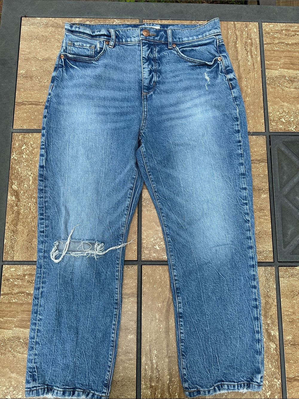 LOFT Light Blue Distressed Jeans size 8